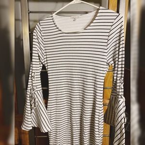 White with black stripes